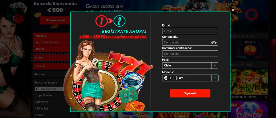 Register at Pin Up Casino