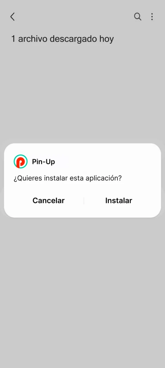 Instala la aplicación Pin-Up en tu dispositivo Android.