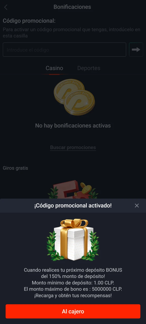 Activa tus bonificaciones en Pin-Up y utilízalas mientras juegas.