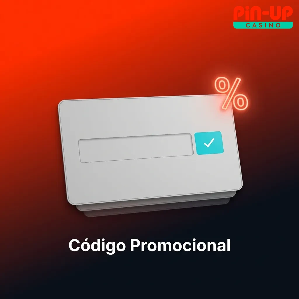 Pin-Up promotional code entry process showing registration, deposit section, code field, and bonus activation steps.