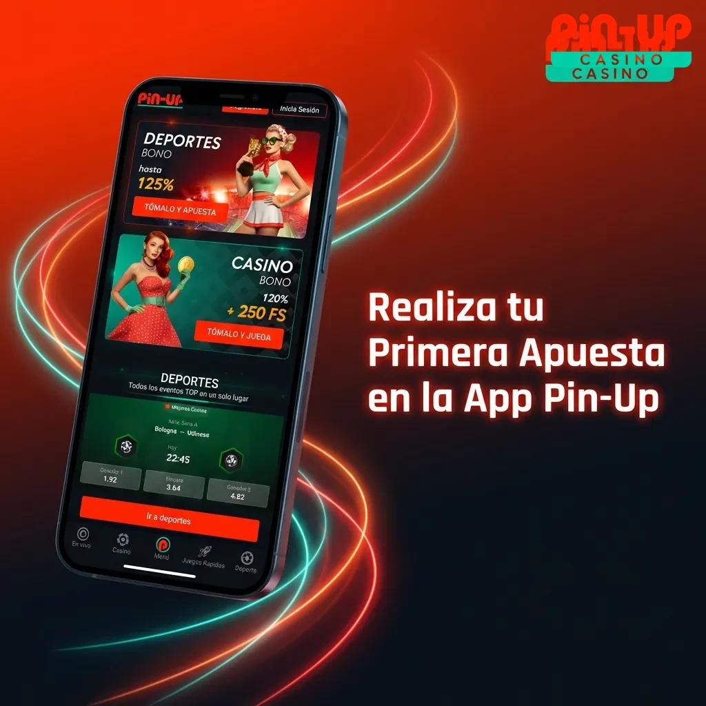 User placing first bet on Pin-Up mobile app, selecting sports event and entering bet amount on screen